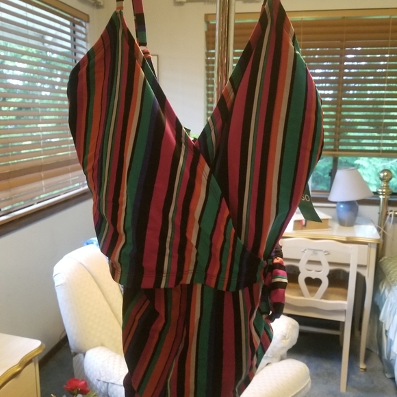 One piece womens swim suit, waist tie, slimming - Picture 6 of 8